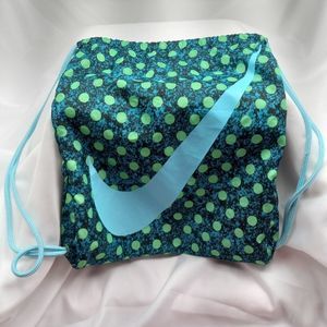 Nike Swoosh Gymsack drawstring rope backpack gym bag polka dot pouch tote sack